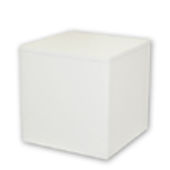 Medium Wood Pedestal - White