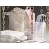Natural Frosted Shopping Bags - 8 1/2"H