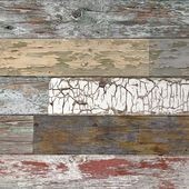 Old Mixed Paint Textured Slatwall Panel