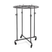Adjustable Height 36" Round Pipe Clothing Rack