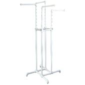 Pro Series Matte White 4 Way Pipe Clothing Rack