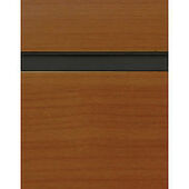 Pearwood Slatwall Panel with Black Inserts - 6"OC