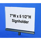 Plexi Sign Holder 7"W x 5.5"H - Matte Black