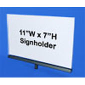 Plexi Sign Holder 11"W x 7"H - Matte Black