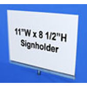 Plexi Sign Holder 11"W x 8.5"H - Chrome