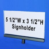 Plexi Sign Holder 5.5"W x 3.5"H - Matte Black Plexi Sign Holder 5.5"W x 3.5"H - Matte Black