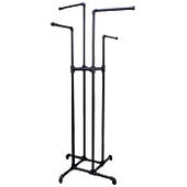 Pro Series 4 Way Pipe Clothing Rack
