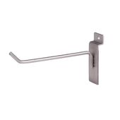 Slatwall Hook - 6" Satin Nickel