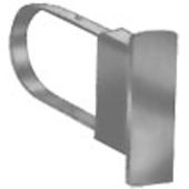 Rectangular Extended End Cap Satin Chrome