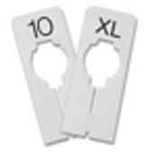 Rectangular Size Dividers - White with Black Print