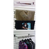 Rectangular Slatwall Hangrail - Chrome