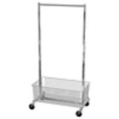 Rolling Rack - Fitting Room Rack with Basket