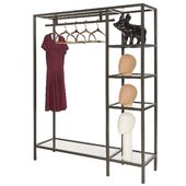Sienna Glass Shelf Floor Display with Hangrail