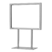 Sign Holder Double Stem 11"W x 7"H - Chrome