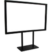 Sign Holder Double Stem 11"W x 7"H - Matte Black