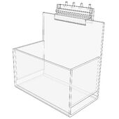 Single Acrylic Bin with Pegboard Adapter