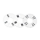 Round Size Dividers - White with Black Print