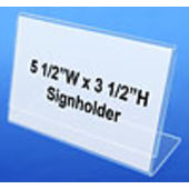 Slant Back Sign Holder 5.5"W x 3.5"H