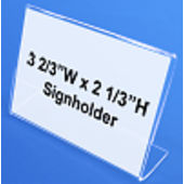 Slant Back Sign Holder 3 2/3"W x 2 1/3"H