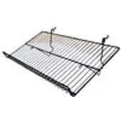 Slanted Display Shelf with Lip - 12" x 24" Black