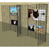 Slatgrid Mall Kiosk Wall - 10'L x 6'H
