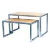 Small Nesting Table with Maple Wood Top