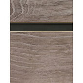 Stormy Oak Slatwall Panel with Black Inserts - 6" OC