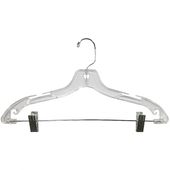 Suit Hangers - 17" Clear Heavyweight