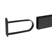 Tab End Cap Rectangular Tube - Matte Black