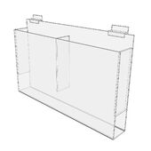 Two Pocket Slatwall Magazine Holder