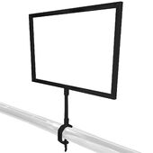 Universal Clamp Matte Black Sign Holder - Complete