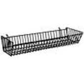 Universal Double Sloping Basket 24"x10"x5" - Black