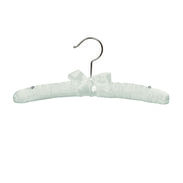 12" Ivory Satin Top Hanger - Chrome Hook