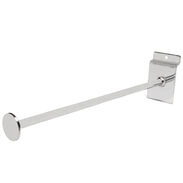 12" Slatwall Hook with Disc End - Chrome