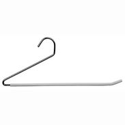 14" Polished Chrome Hangers for Pants and Skirts with White Vinyl Sleeve