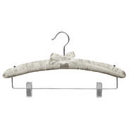 16" Ivory Satin Combination Hanger - Chrome Hook