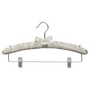 16" Ivory Satin Combination Hanger - Chrome Hook