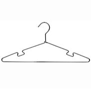 17" Polished Chrome Metal Hangers with Notches