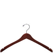 17" Walnut Wood  Hanger - Chrome Hook