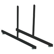 2' Rectangular Grid Leg with Levelers Black