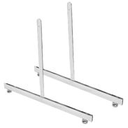 2' Rectangular Leg with Levelers Chrome