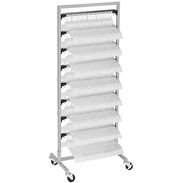 24" Mobile Hanger Rack with 4" Casters - 8 Bar