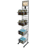 Grid Basket Floor Display - Single-Sided