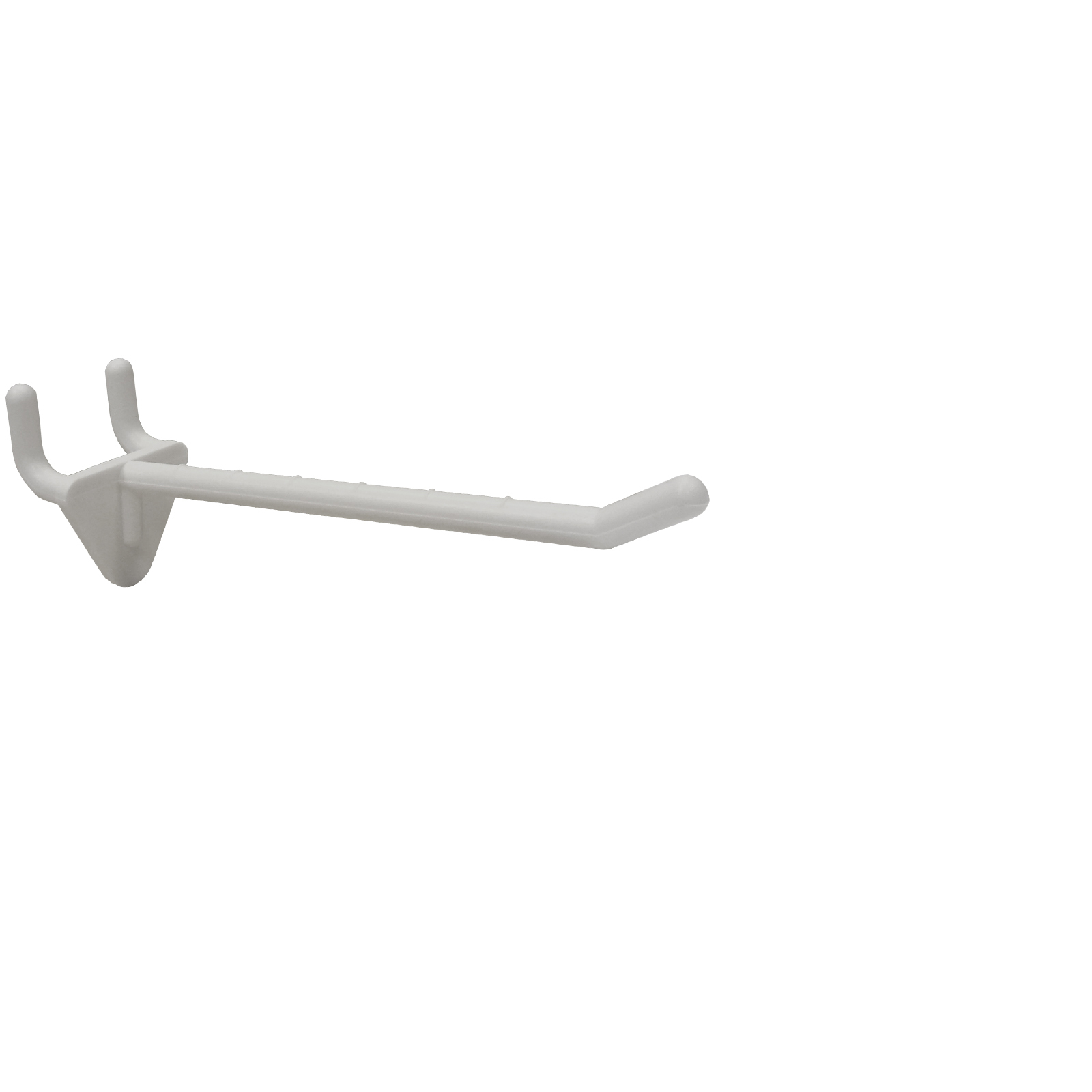 White Plastic Pegboard Hooks and White Plastic Slatwall Hooks - 6