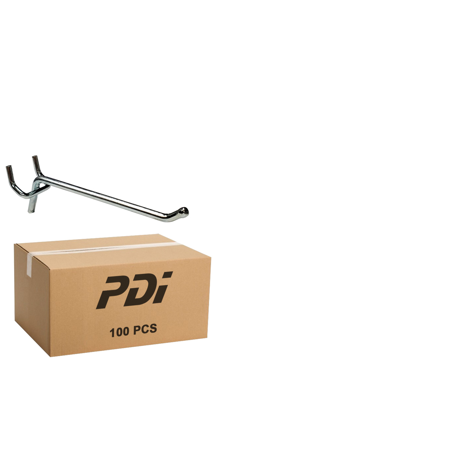 Medium Duty Pegboard Hook 4"L - Ball End
