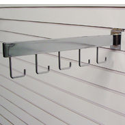 5 J Hook Straight Slatwall Faceout - Chrome