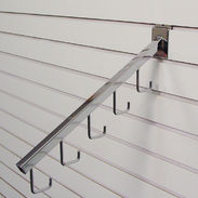 5 J hook Square Slatwall Waterfall - Chrome