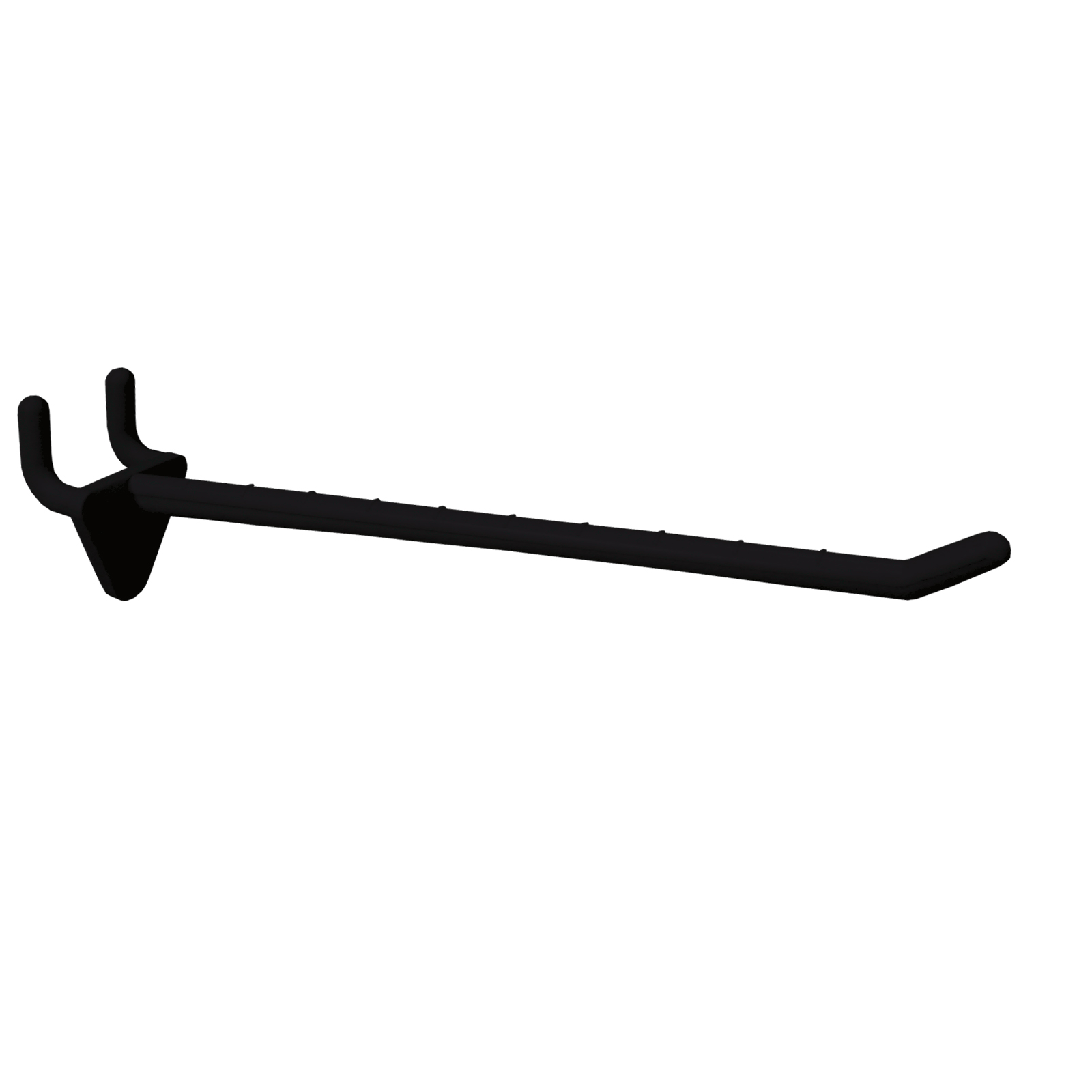 6" Plastic Pegboard Hook and Slatwall Hook - Black