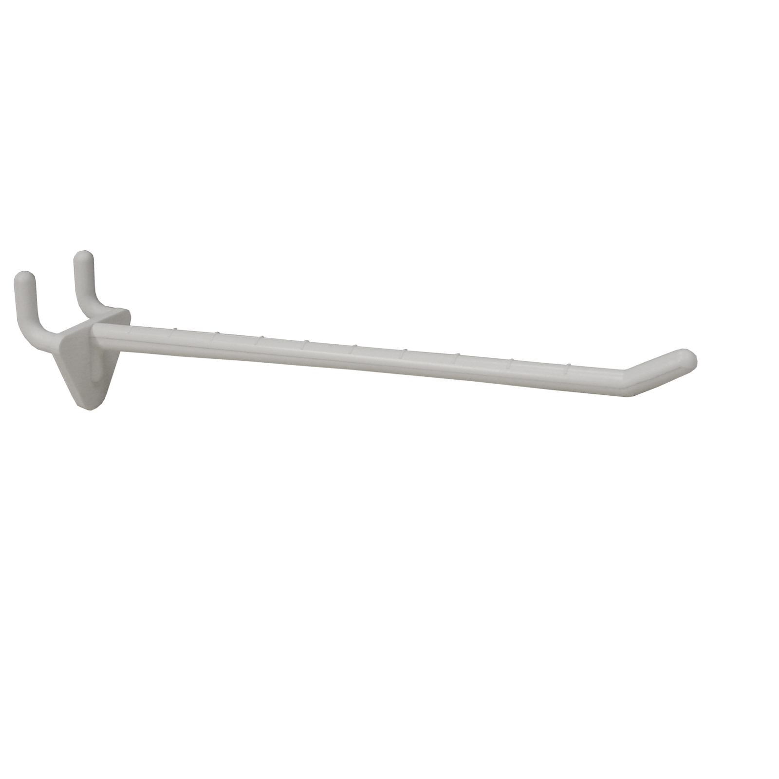 White Plastic Pegboard Hooks and White Plastic Slatwall Hooks - 6