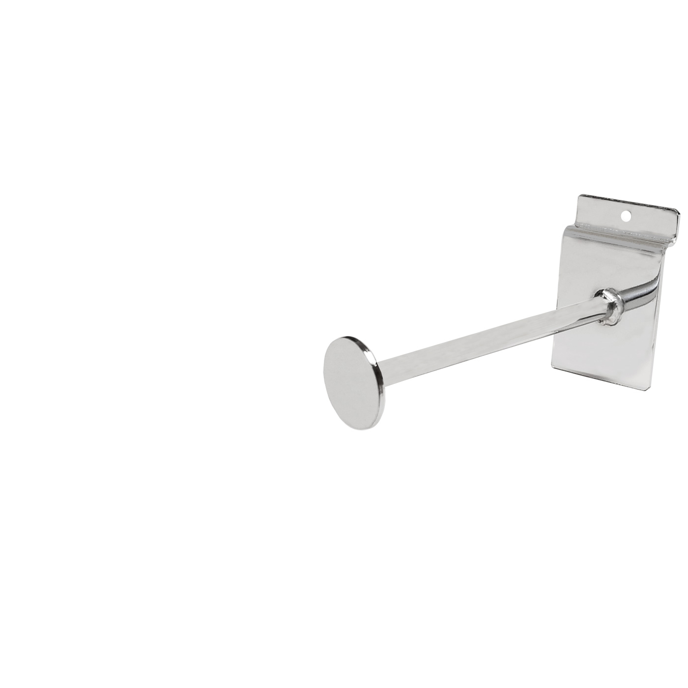 6" Slatwall Hook with Disc End - Chrome